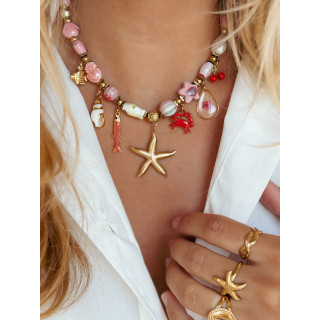 Collier Nungwi - Doré/Rose