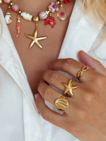 Collier Nungwi - Doré/Rose