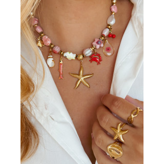 Collier Nungwi - Doré/Rose