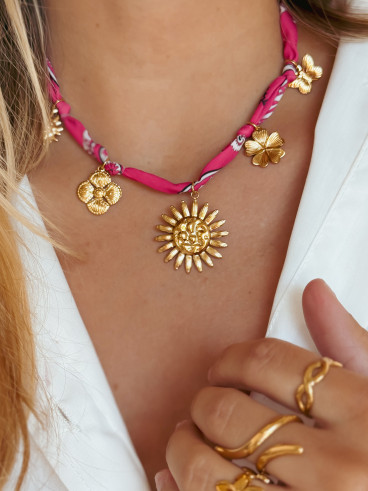 Collier Mériades  - Fuchsia