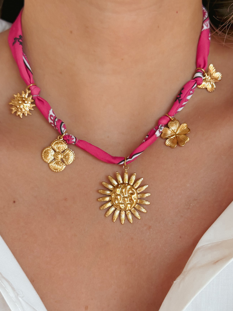 Collier Mériades  - Fuchsia