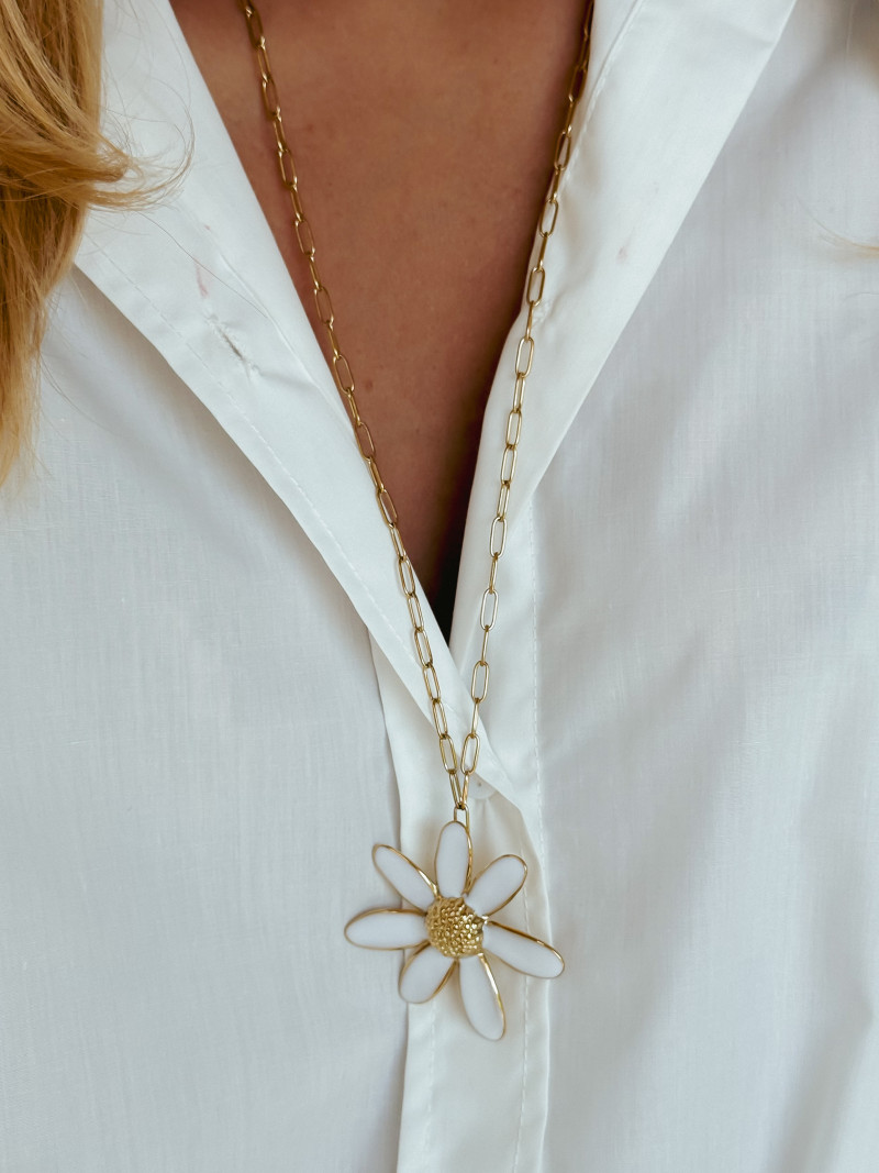 Collier Bloemen - Blanc