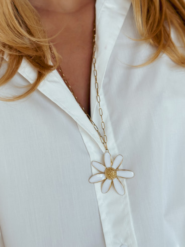 Collier Bloemen - Blanc