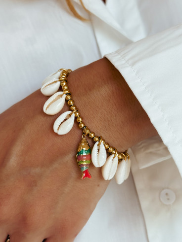 Bracelet Edwige - Doré/Nacré