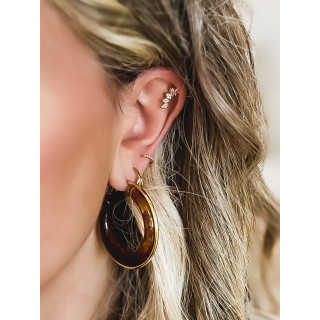 Boucles d'oreilles Squillo - Chocolat
