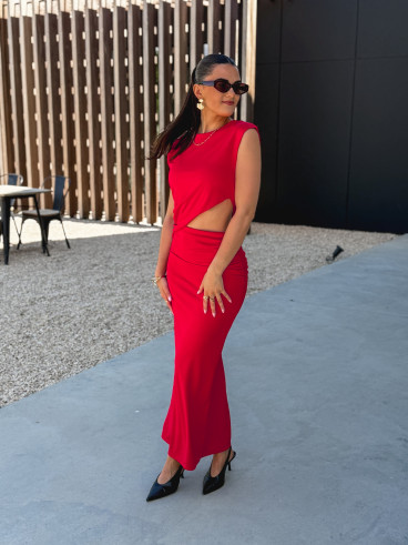 Robe longue Alaya - Rouge