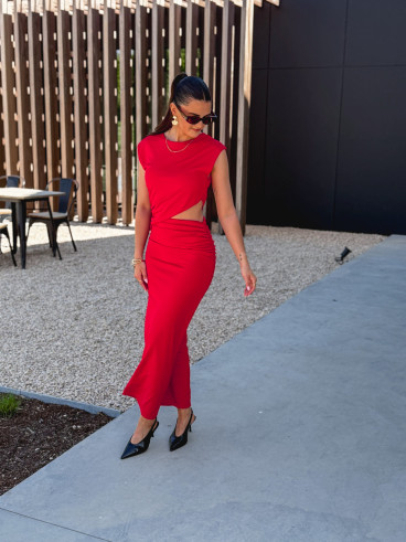 Robe longue Alaya - Rouge