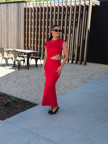 Robe longue Alaya - Rouge