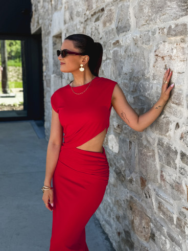 Robe longue Alaya - Rouge