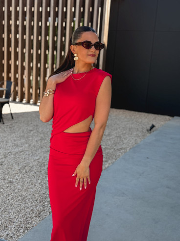Robe longue Alaya - Rouge