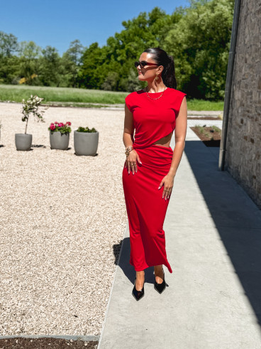 Robe longue Alaya - Rouge