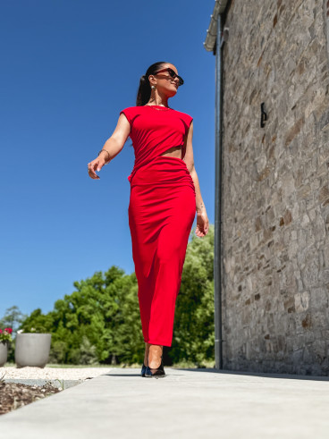 Robe longue Alaya - Rouge