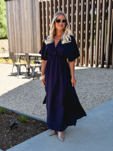 Robe longue Paulia - Bleu marine