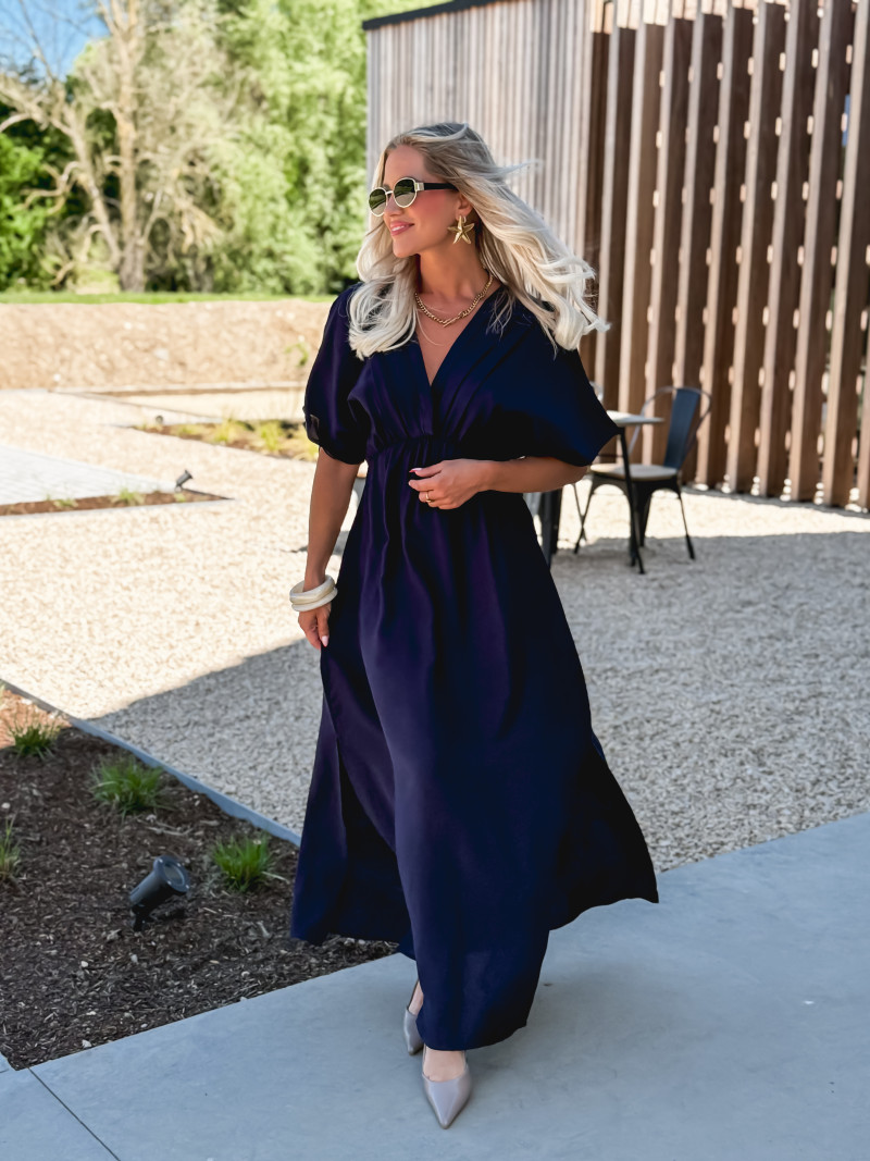 Robe longue Paulia - Bleu marine