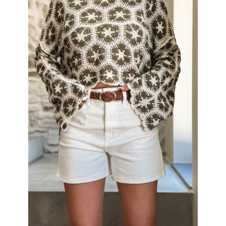 Short en jeans Sévilla - Blanc