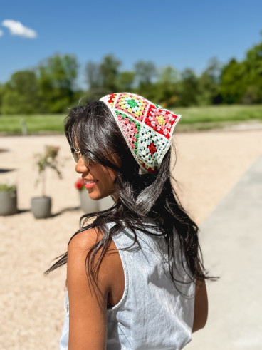 Bandana en crochet Adaline - Multicolore
