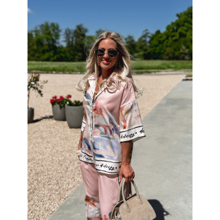 Chemise à motifs Nyla - Rose