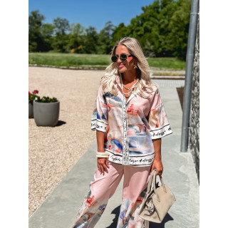 Chemise à motifs Nyla - Rose