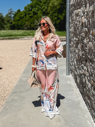 Chemise à motifs Nyla - Rose