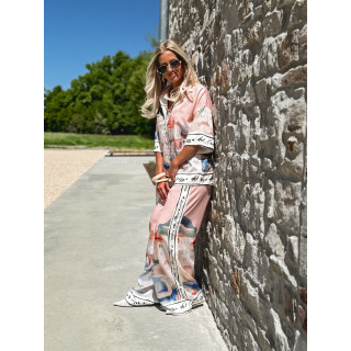 Chemise à motifs Nyla - Rose