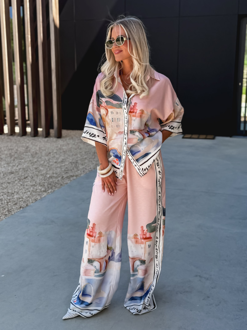 Chemise à motifs Nyla - Rose