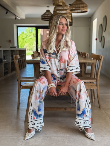Chemise à motifs Nyla - Rose