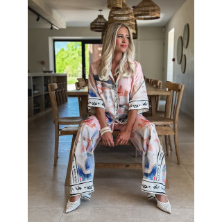 Chemise à motifs Nyla - Rose