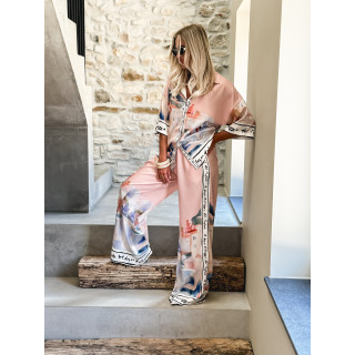Chemise à motifs Nyla - Rose