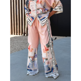Pantalon à motifs Nyla - Rose