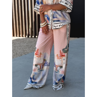 Pantalon à motifs Nyla - Rose