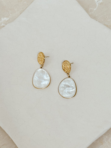 Boucles d'oreilles Hawa - Blanc