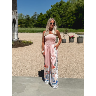 Combinaison pantalon à motifs Nyla - Rose