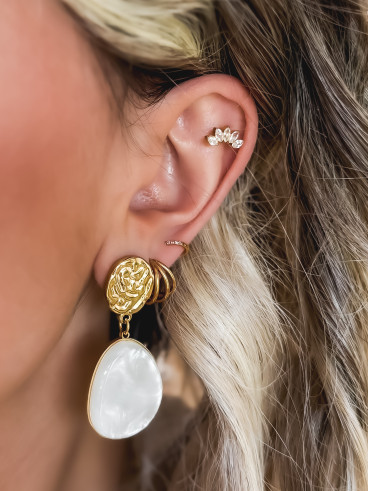 Boucles d'oreilles Hawa - Blanc