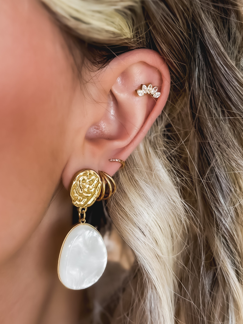 Boucles d'oreilles Hawa - Blanc