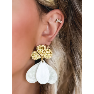Boucles d'oreilles Mabel - Blanc