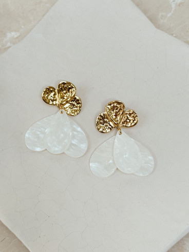 Boucles d'oreilles Mabel - Blanc