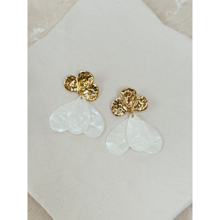 Boucles d'oreilles Mabel - Blanc