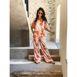 Pantalon à motifs  Evangelie - Beige/Orange