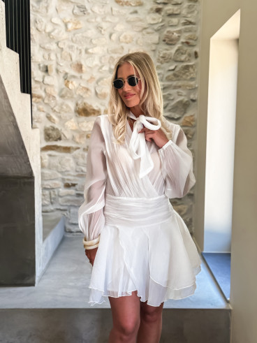 Robe courte Hatice - Blanc