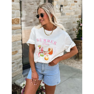 T-Shirt " Summer Babe " - Blanc