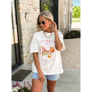 T-Shirt " Summer Babe " - Blanc