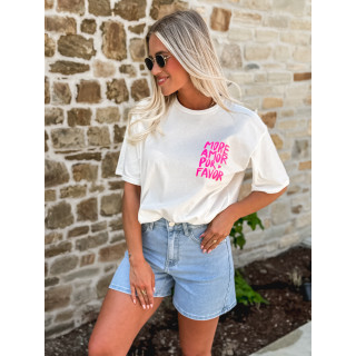 T-shirt "More Amor por Favor " - Blanc