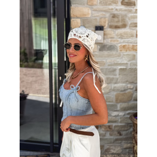 Bustier en jeans Sibel - Bleu