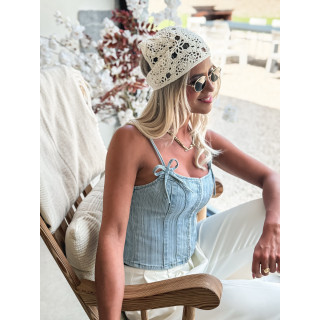 Bustier en jeans Sibel - Bleu