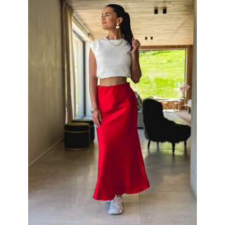 Jupe longue Elza - Rouge