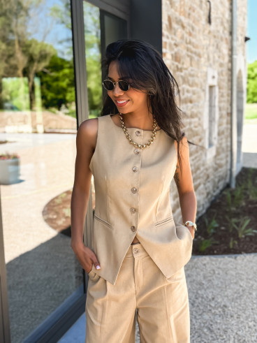 Gilet/Veste sans manches Maïssane - Taupe