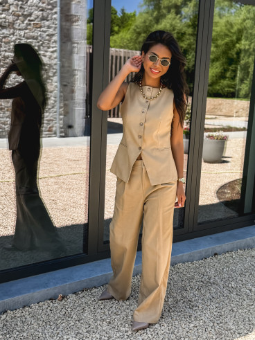 Pantalon Maïssane - Taupe