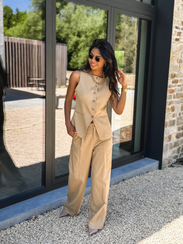 Pantalon Maïssane - Taupe