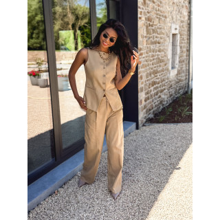 Pantalon Maïssane - Taupe
