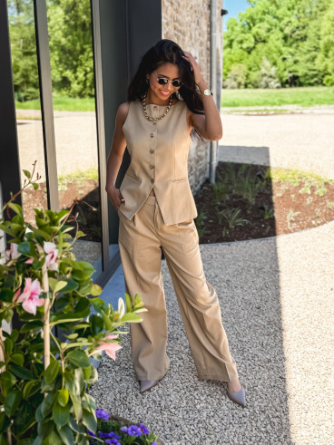 Pantalon Maïssane - Taupe